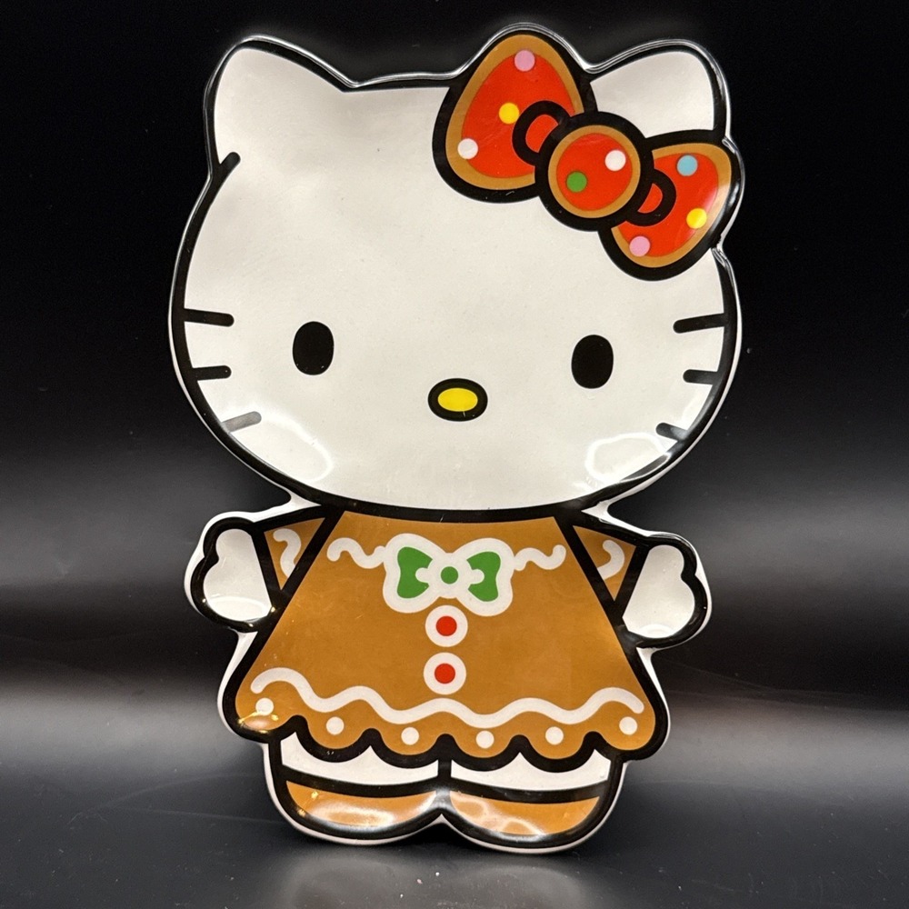 Sanrio Hello Kitty Gingerbread Ceramic Trinket Dish OS Excellent 2024 Holiday